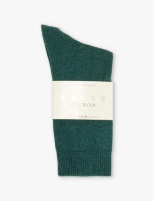 Cosy Wool brand-print knit socks by FALKE
