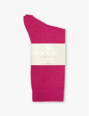Cosy Wool brand-print knit socks by FALKE
