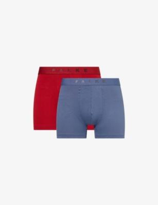 Daily Comfort Pack of Two Stretch-Cotton Boxer Briefs by FALKE