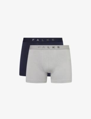 Daily Comfort Pack of Two Stretch-Cotton Boxer Briefs by FALKE