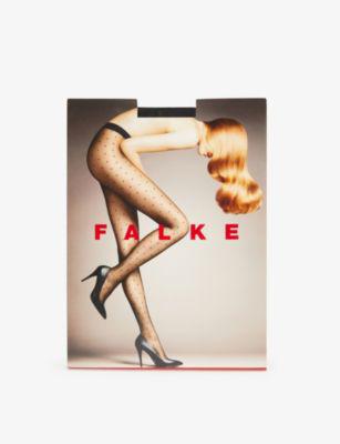 Dot 15 denier stretch-knit tights by FALKE
