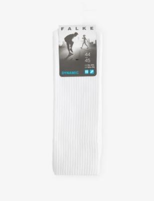 Dynamic Stripe-Trim Stretch-Cotton Socks by FALKE