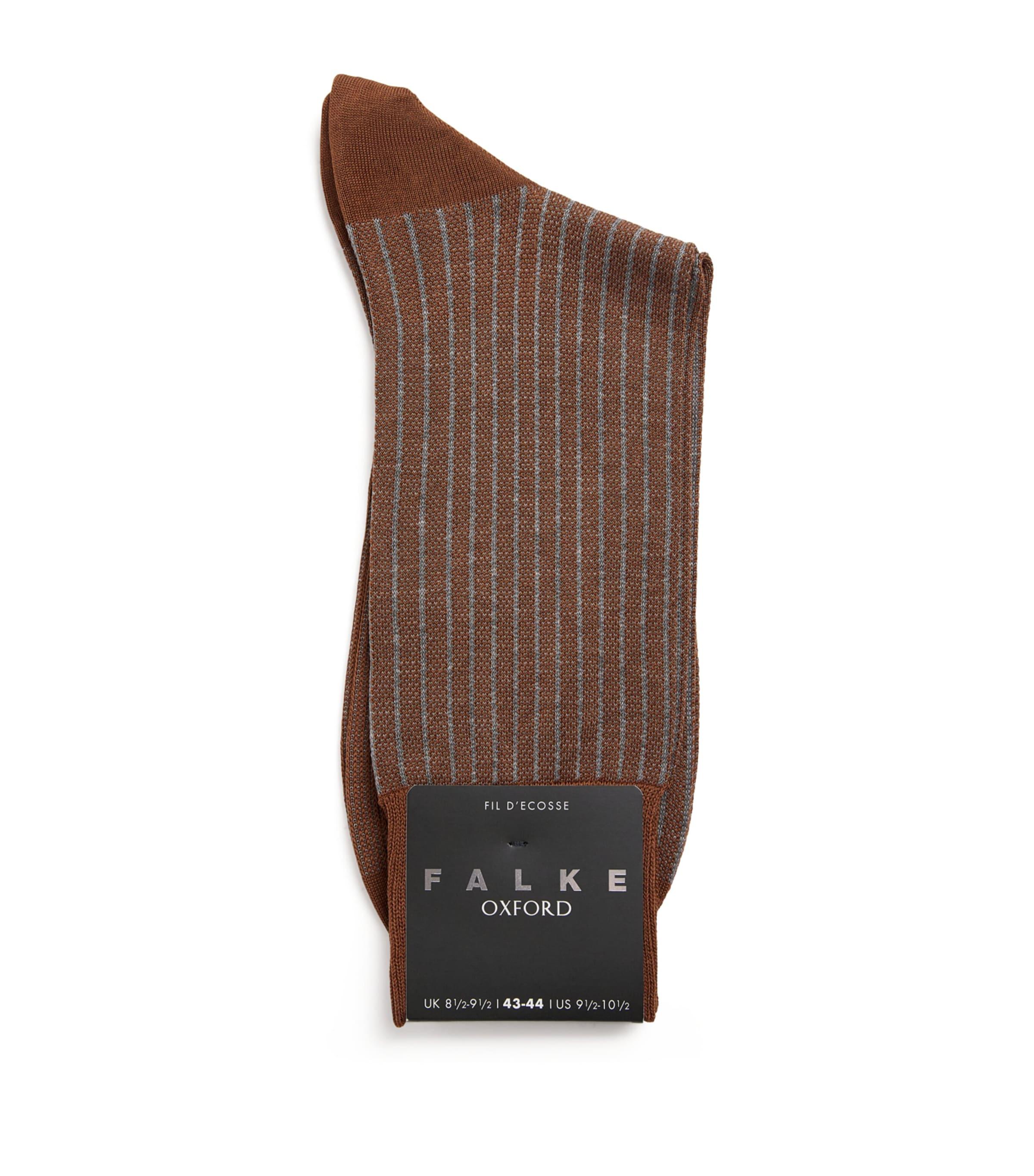 Falke Cotton-Blend Oxford Stripe Socks by FALKE