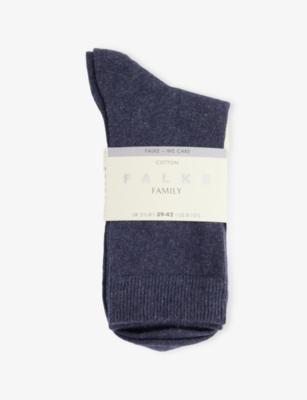 Family Brand-Print Cotton-Blend Knitted Socks by FALKE