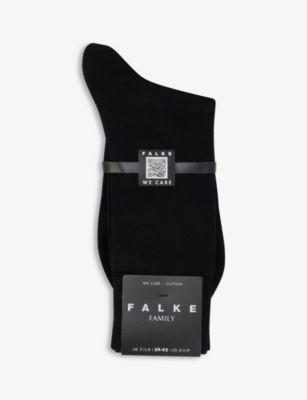 Family ankle-length stretch-cotton-blend socks by FALKE