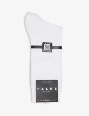 Family ribbed stretch-cotton-blend socks by FALKE