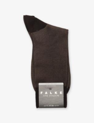Fine Shadow Cotton-Blend Socks by FALKE