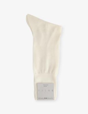 Mid-calf silk-blend knitted socks by FALKE