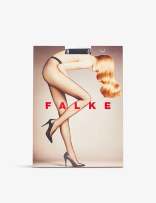 Net scalloped-trim tights by FALKE