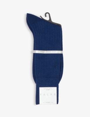 No7 Ribbed merino wool socks by FALKE