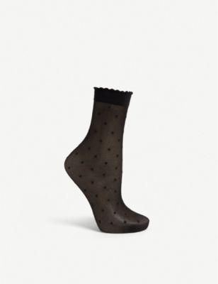 Polka dot knitted ankle socks by FALKE