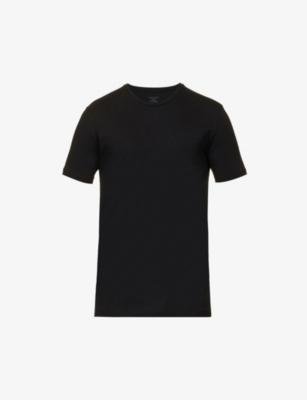 Regular-fit crewneck stretch-cotton T-shirt by FALKE