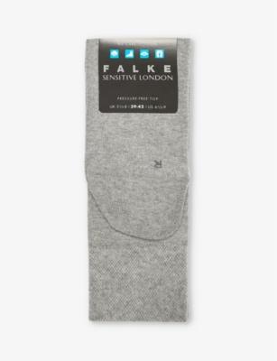 Ribbed-cuff cotton-blend socks by FALKE