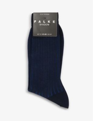 Shadow striped cotton-blend socks by FALKE