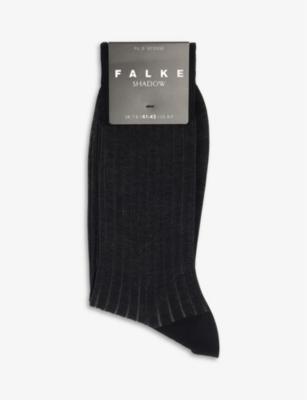 Shadow striped cotton-blend socks by FALKE