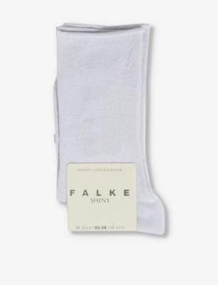 Shiny-Finish Mid-Calf Knitted Socks by FALKE