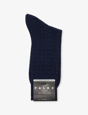 Tiago Dotted Line Cotton-Blend Socks by FALKE