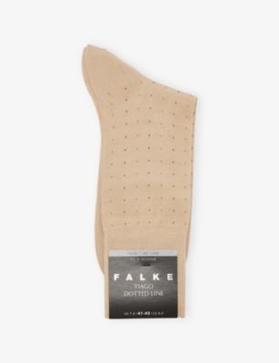 Tiago Dotted Line Cotton-Blend Socks by FALKE