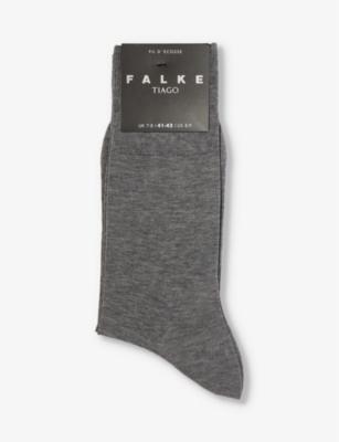 Tiago Ribbed Stretch Cotton-Blend Socks by FALKE