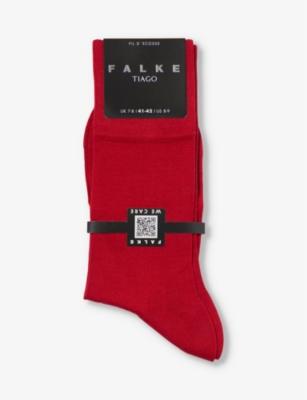 Tiago fine-pattern ankle-rise stretch-cotton-blend socks by FALKE