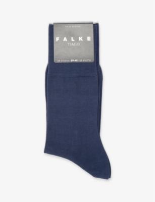 Tiago ribbed-cuff stretch-cotton blend ankle socks by FALKE