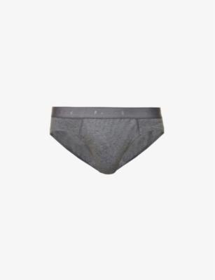 Tonal waistband pack of two stretch-cotton briefs by FALKE