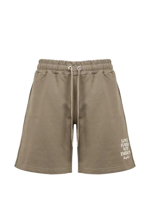 graphic-detail drawstring shorts by FAMILY FIRST