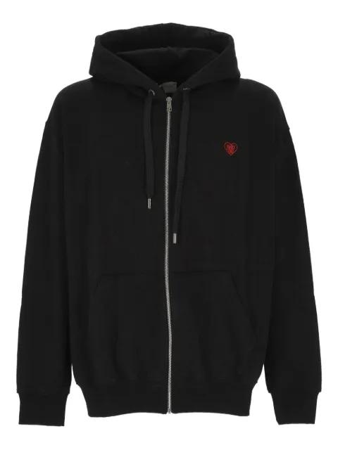 heart-embroidered hoodie by FAMILY FIRST