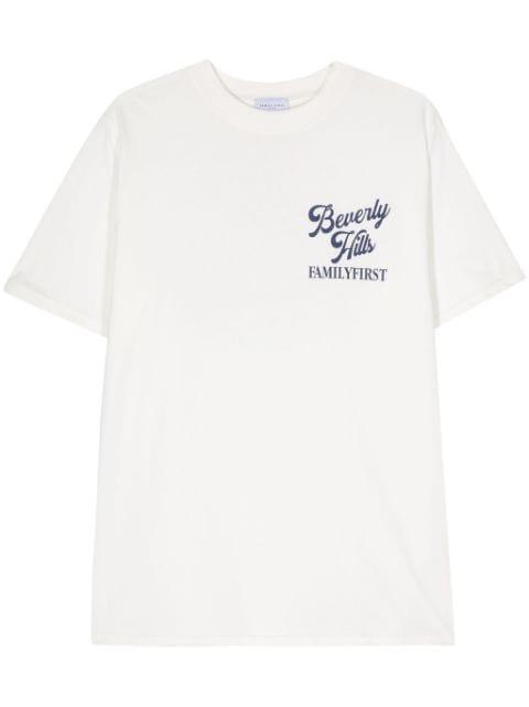 logo-print cotton T-shirt by FAMILY FIRST