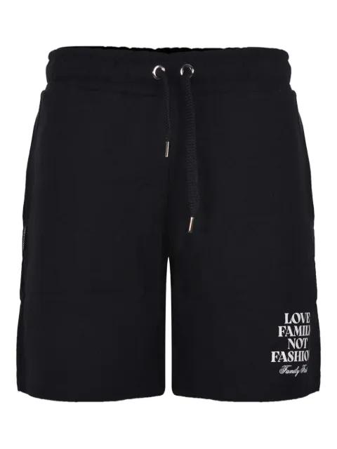 logo-printed drawstring shorts by FAMILY FIRST