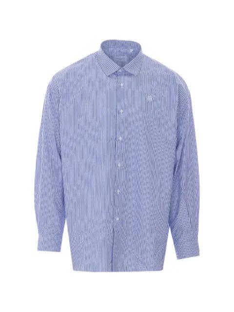 striped heart-embroidered shirt by FAMILY FIRST