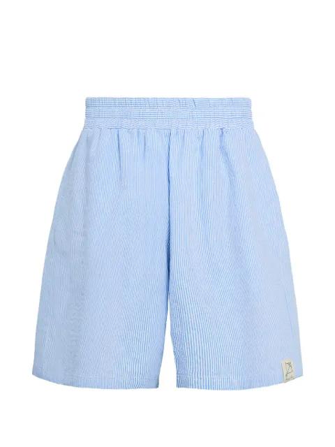 striped seersucker shorts by FAMILY FIRST