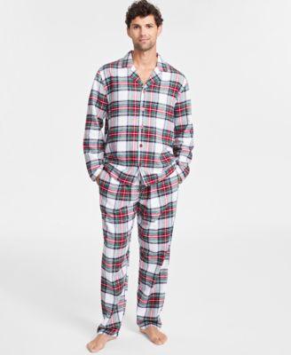 Matching Men's Big & Tall Stewart Plaid Notch Collar Pajama Set by FAMILY PAJAMAS Matching Men's Big & Tall Stewart Plaid Notch Collar Pajama Set by FAMILY PAJAMAS