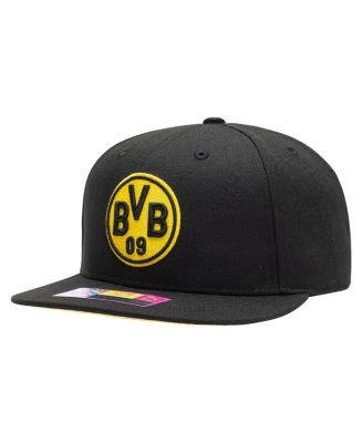 Men's Black Borussia Dortmund Draft Night Fitted Hat by FAN INK