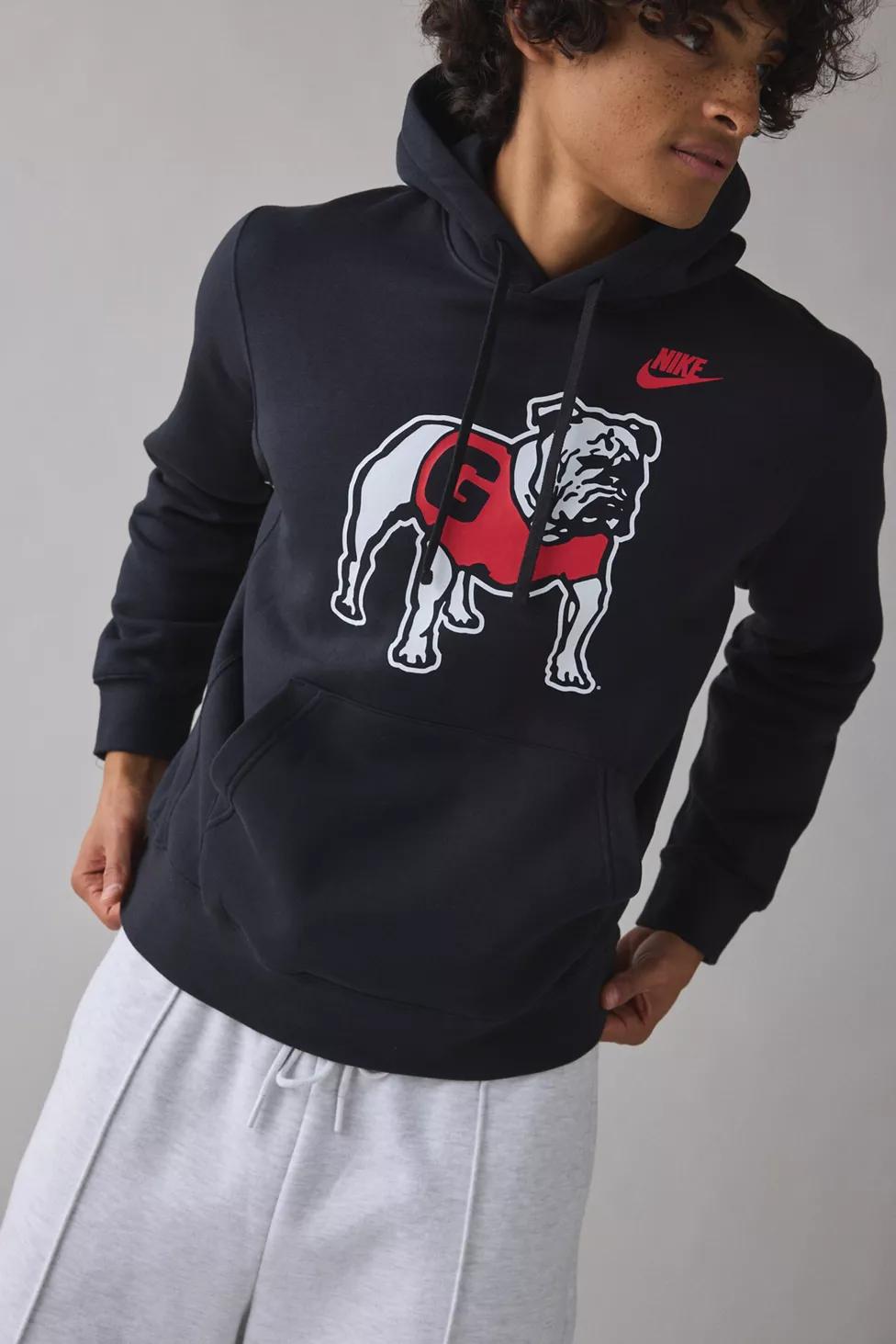Fanatics Georgia Bulldogs Team Logo Graphic Nike Legacy Club Fleece Hoodie Sweatshirt by FANATICS