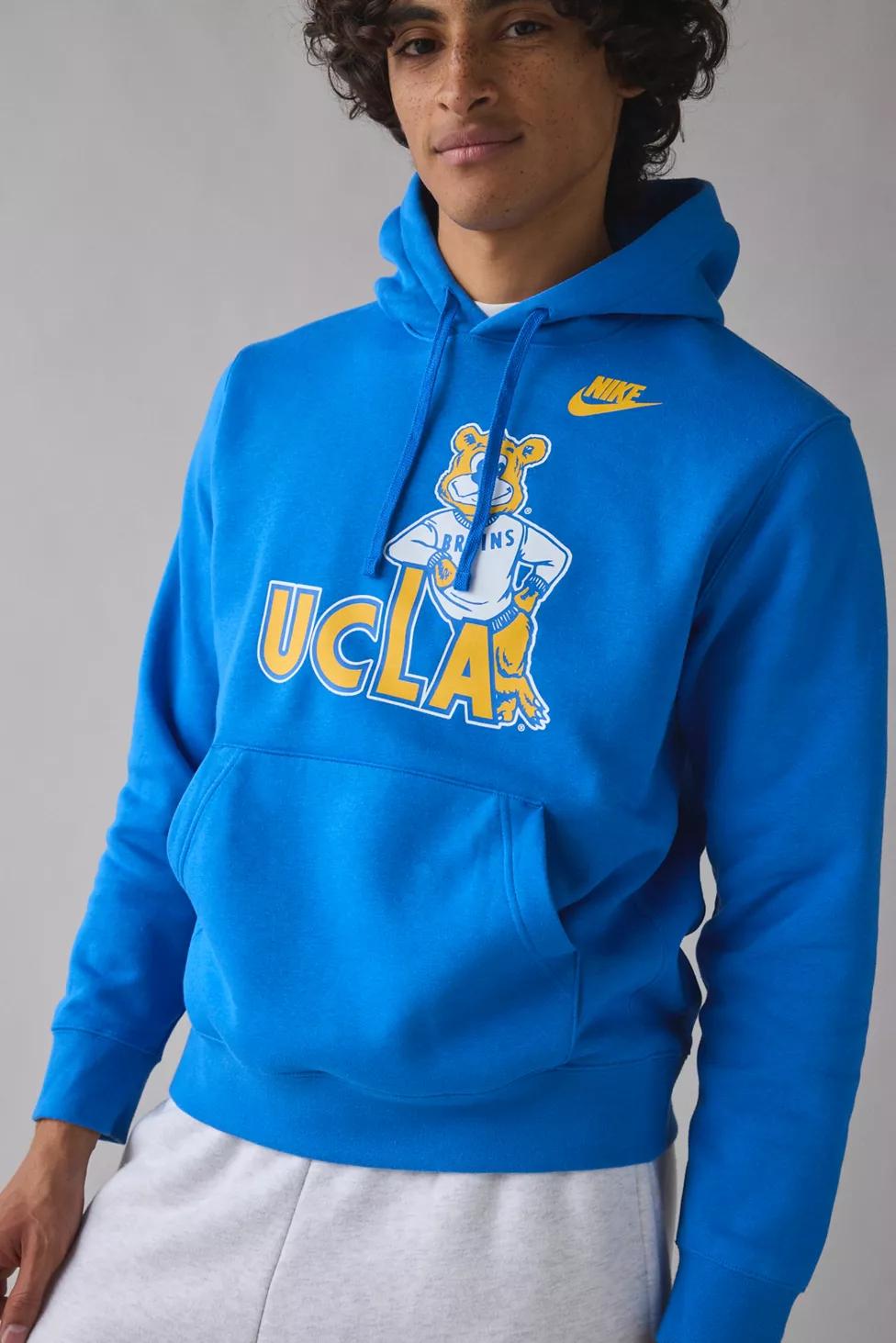 Fanatics UCLA Team Logo Graphic Nike Legacy Club Fleece Hoodie Sweatshirt by FANATICS