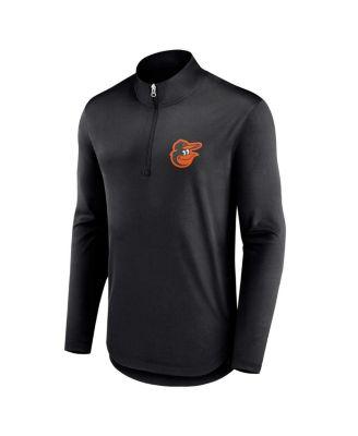 Men's Black Baltimore Orioles Quarterback Quarter-Zip Top by FANATICS Men's Black Baltimore Orioles Quarterback Quarter-Zip Top by FANATICS