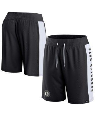 Men's Black Brooklyn Nets Referee Iconic Mesh Shorts by FANATICS