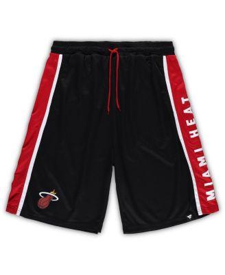Men's Black Miami Heat Big and Tall Referee Iconic Mesh Shorts by FANATICS