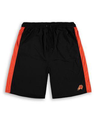 Men's Black, Orange Phoenix Suns Big and Tall Performance Shorts by FANATICS