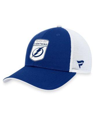 Men's Blue Tampa Bay Lightning 2023 NHL Draft On Stage Trucker Adjustable Hat by FANATICS Men's Blue Tampa Bay Lightning 2023 NHL Draft On Stage Trucker Adjustable Hat by FANATICS