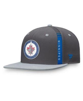 Men's Branded Charcoal Winnipeg Jets Authentic Pro Home Ice Snapback Hat by FANATICS