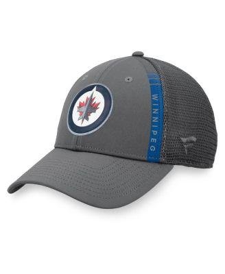 Men's Branded Charcoal Winnipeg Jets Authentic Pro Home Ice Trucker Snapback Hat by FANATICS