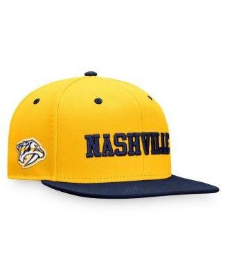 Men's Branded Gold, Navy Nashville Predators Heritage City Two-Tone Snapback Hat by FANATICS