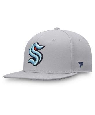 Men's Branded Gray Seattle Kraken Primary Logo Fitted Hat by FANATICS