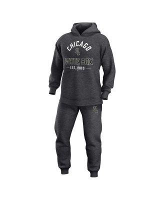 Men's Branded Heather Charcoal Chicago White Sox Two-Piece Best Past Time Pullover Hoodie and Sweatpants Set by FANATICS