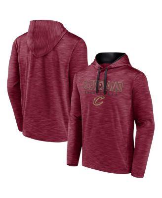 Men's Branded Heather Wine Cleveland Cavaliers Fast Break Pullover Hoodie by FANATICS