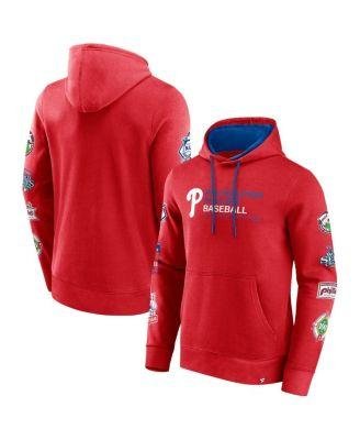 Men's Branded Red Philadelphia Phillies Extra Innings Pullover Hoodie by FANATICS