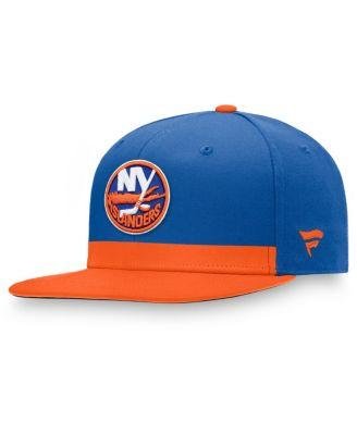Men's Branded Royal, Orange New York Islanders Pro Locker Room Snapback Hat by FANATICS