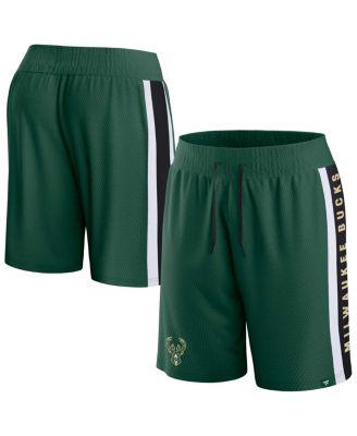 Men's Hunter Green Milwaukee Bucks Referee Iconic Mesh Shorts by FANATICS